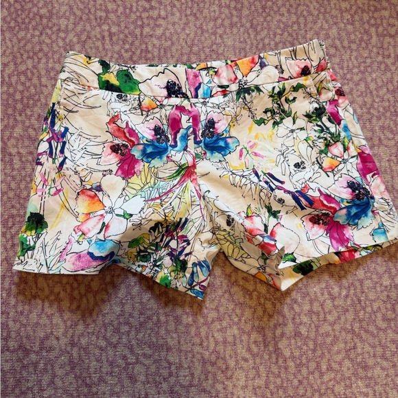 Express Pants - Express Multicolor Floral High Waist Shorts